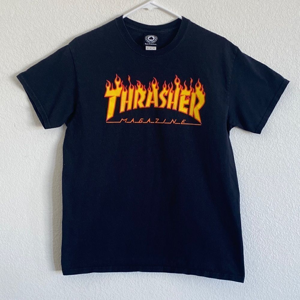 THRASHER Men’s Black T Shirt Size M